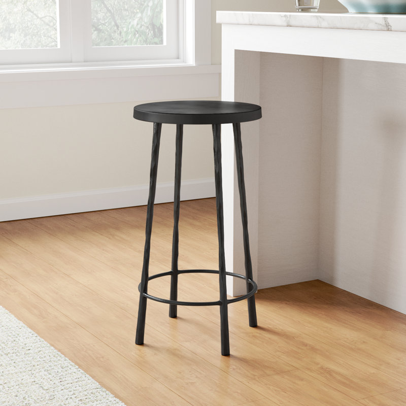 Moreen 26" Counter Stool, Counter Stool (26" Seat Height), Dark Gunmetal