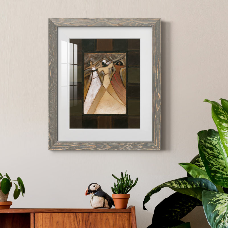 Divine Grace I - peinture encadrée, Cadre en papier gris, H 20 po x l 17 po x P 1,5 po