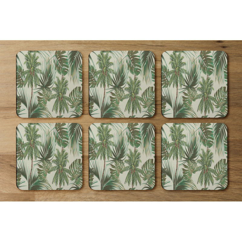 Square 6 Piece Coaster Set