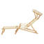 Farley 62cm Long Reclining Birch Single Sun Lounger-713204815