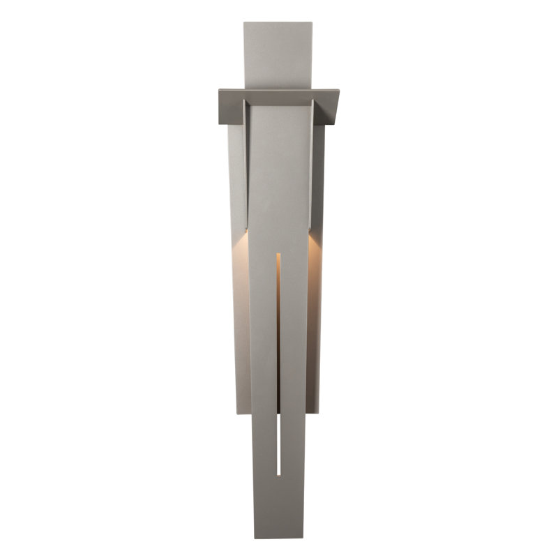 Linea Outdoor Wall Sconce, Coastal Burnished Steel, 31.3" H x 7.1" W x 5.1" D