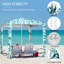 Parasol de plage - Protection Uv50 +, installation facile, sacs de sable pour la stabilité, sac de transport à assemblage rapide protégé du camping, parasol stabilisé avec sacs de sable, extérieur