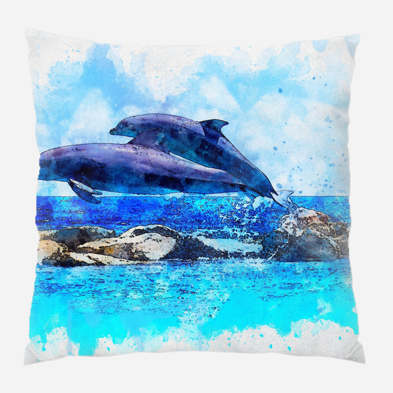 Penelope Outdoor Reversible Throw Pillow, Microsuede, Indoor
