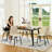 Carswell Caswell 5-Piece Modern Kitchen Dining Set with 4 Luxury Upholstered Dining Chairs-1396411412-1396411419