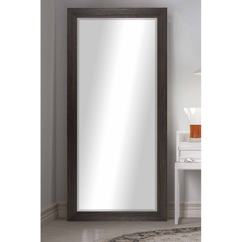 Miroir biseauté pleine longueur Daneille, Espresso