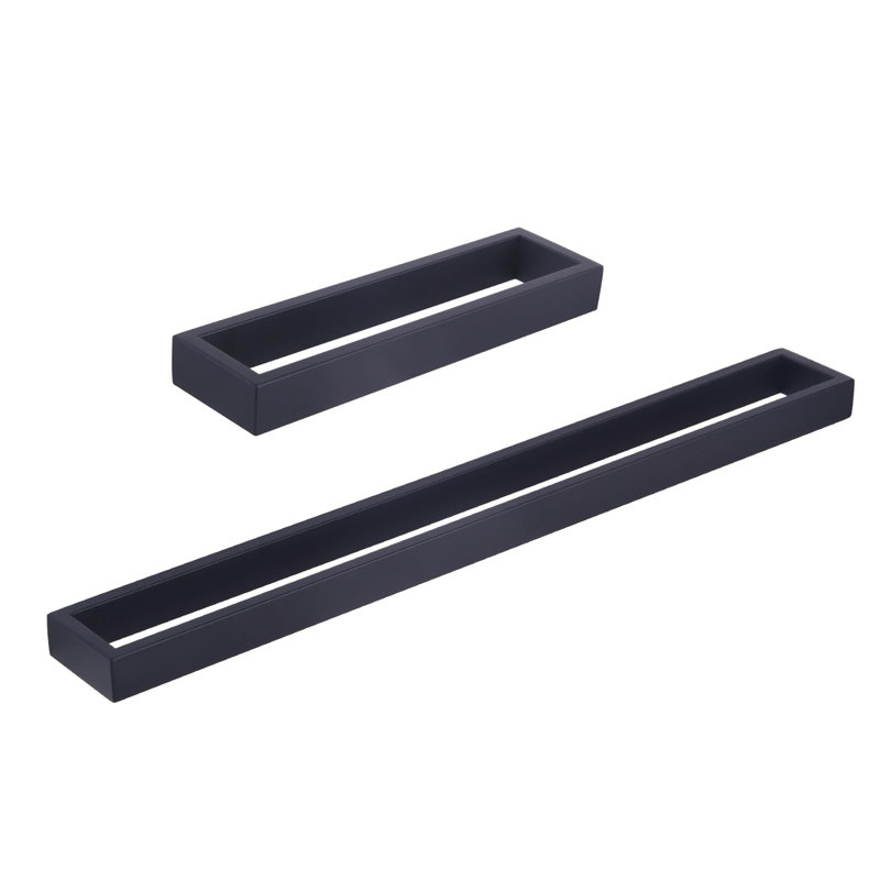 Porte-serviettes mural 24 po 2 requis, Noir mat