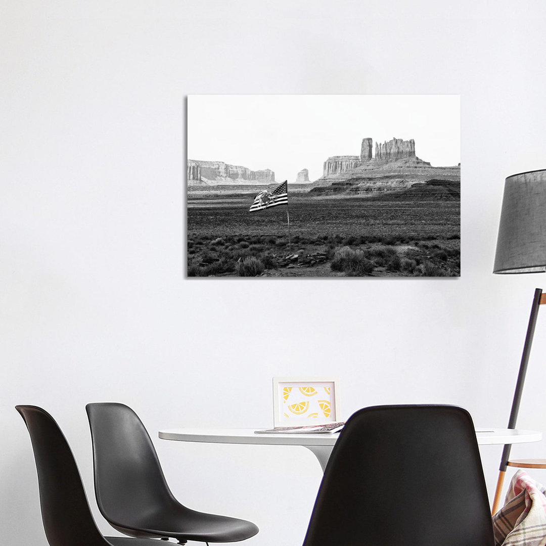 Black Arizona Series - Monument Valley Navajo Tribal Park - Wrapped Canvas Print