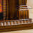 Brown Solid Wood Electric Fireplace