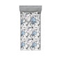 Black White/Pale Sky Blue Floral