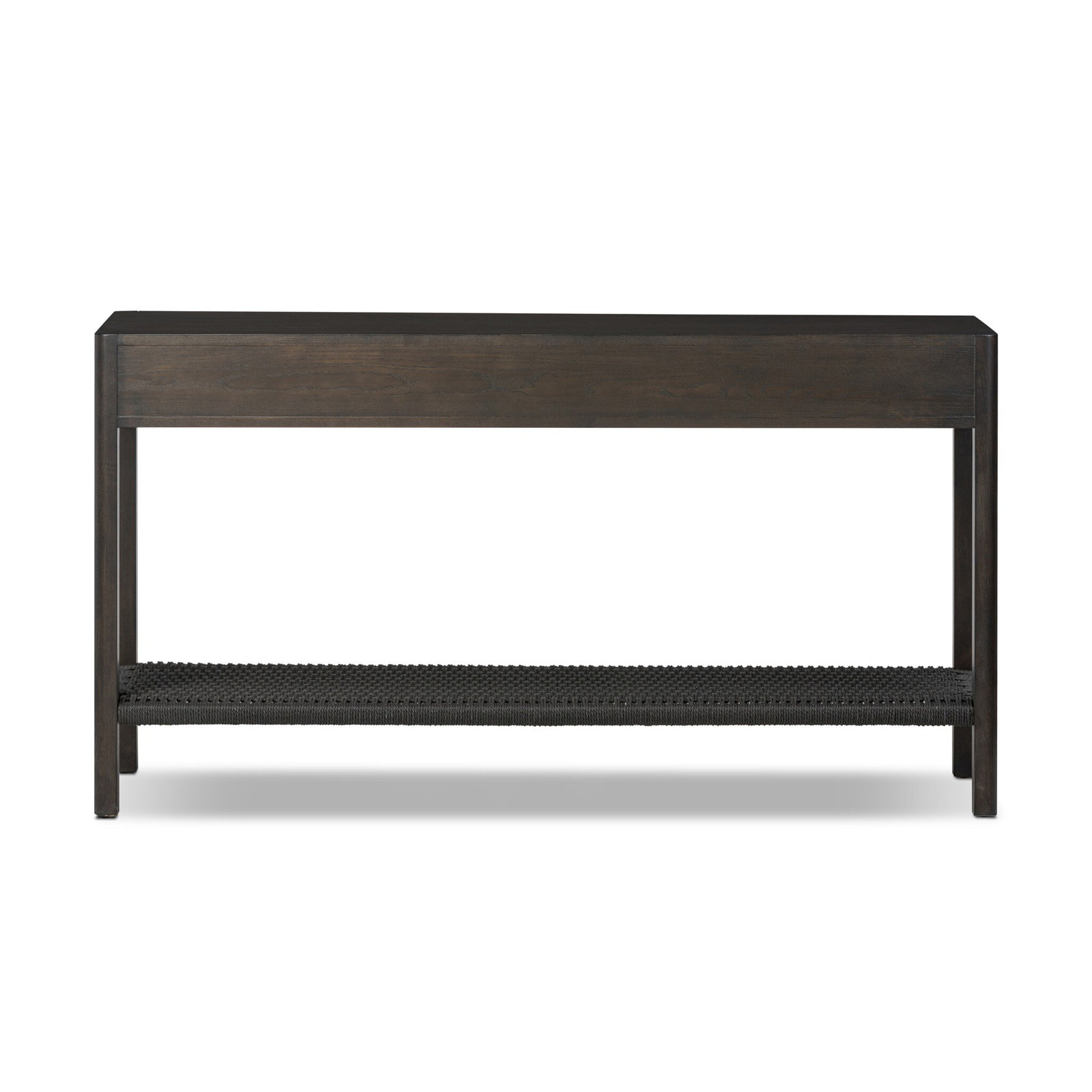 Deirdre 55'' Solid Wood Console Table, Smoked Black Ash