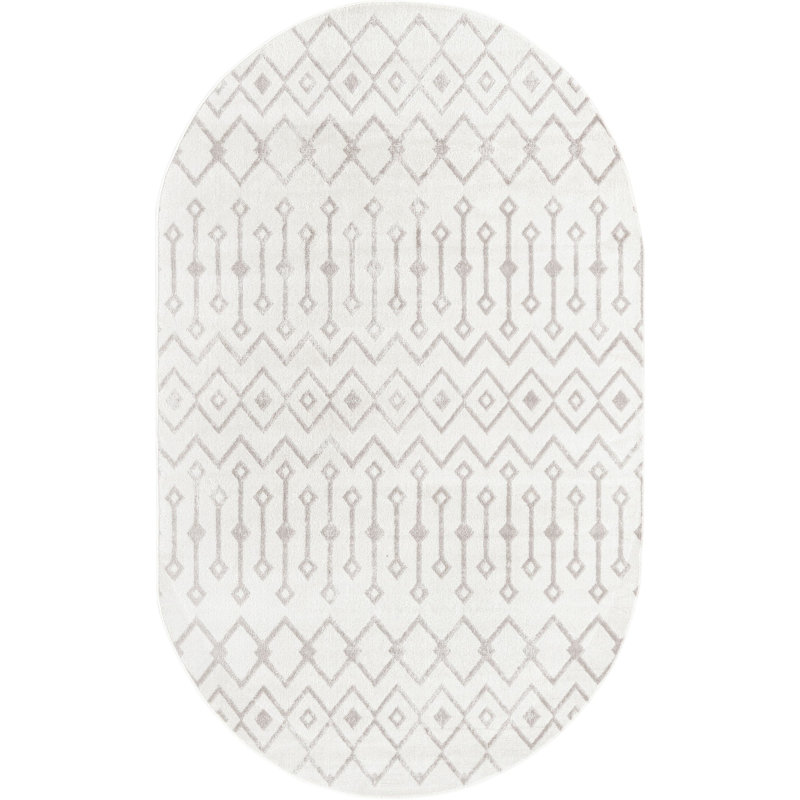 Moroccan Indoor Rug, Oval 5'3" x 8'