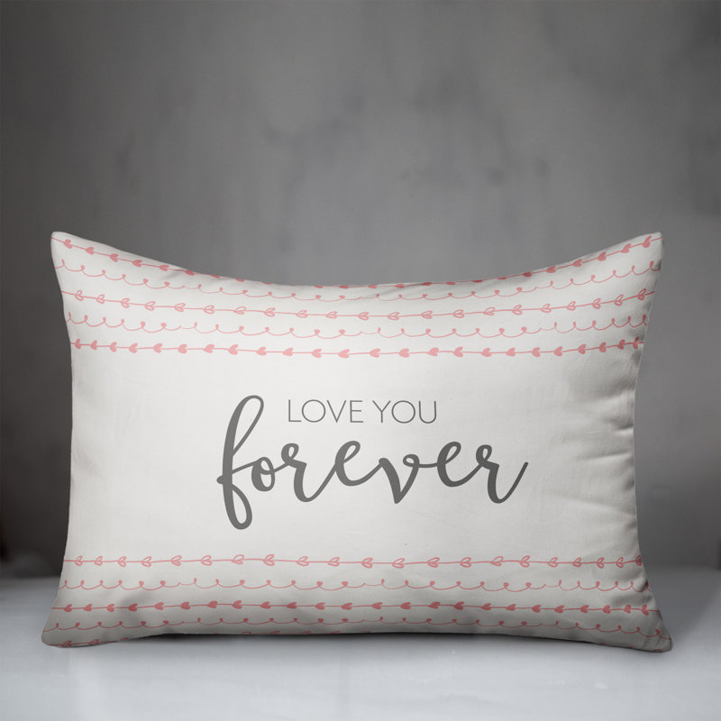 Coussin intérieur / extérieur Love You Forever, Pas de bourre