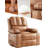 Leather Recliner Chair with 2 Cup Holders and Side Pocket-1418453197