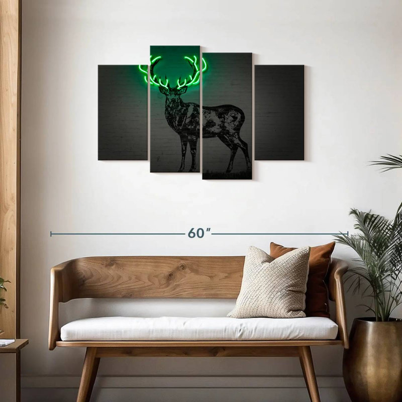 Brampt Glowing Deer, 27" H x 43" W