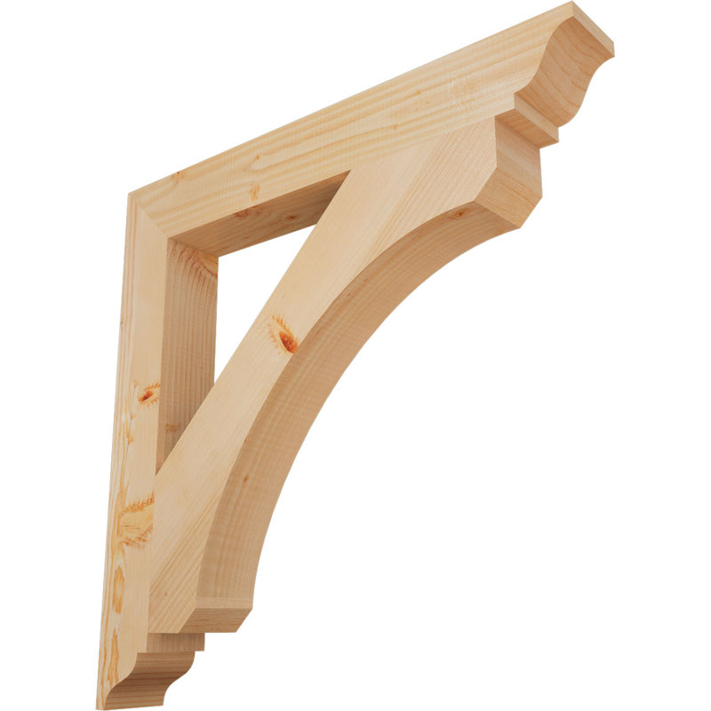 Support en bois rustique traditionnel BKTLEC01, Douglas (lisse), H 30 po x l 3,5 po x P 30 po