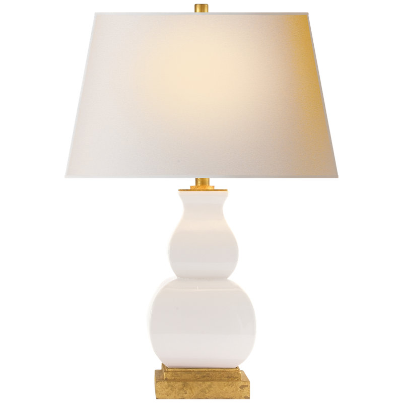 Chapman & Myers Fang Gourd Table Lamp, Antique-Burnished Brass, Paper