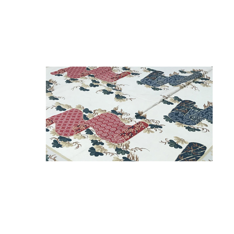 Tapis ivoire et taupe noué à la main de haute qualité