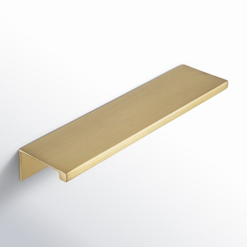 Ethan 4" Satin Brass Edge Pull, 4", Satin Brass