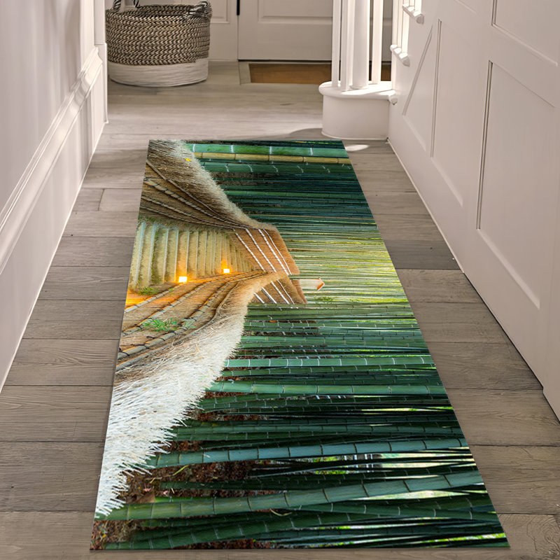 Handcrafted Floral Design Soft Pile Printed Rug Enhances the Aesthetic Appeal of Your Living Space, Runner 2'8" x 9'2"