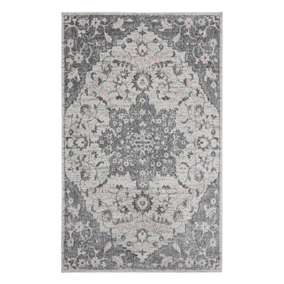 Tapis gris / rose clair Nieve