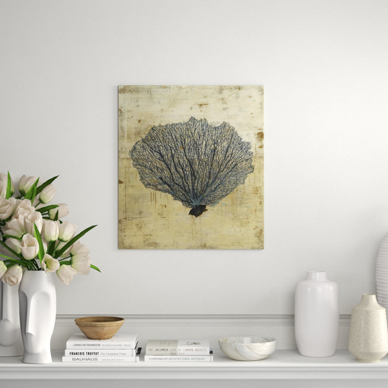 Sea Fan Print by Sarah Atkinson, 27" H x 24" W x 1.5" D, Glass Coat