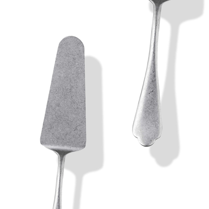 Dolce Vita Stainless Steel Cake Server, Pewter Silver