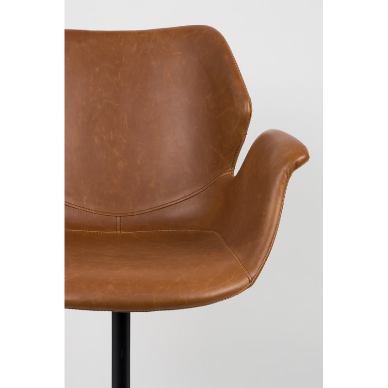 Nikki All Butterfly Chair, Brown Faux Leather