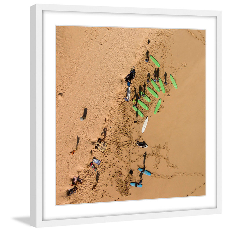 « green surf boards », reproduction encadrée, H 12 po x l 12 po