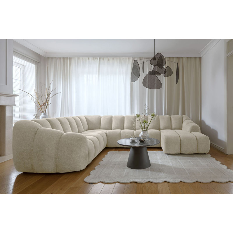 Shell 8 Seater Corner Sofa , Left Hand Facing, Beige