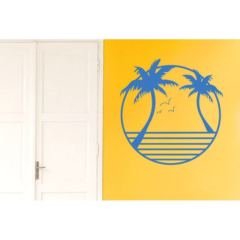 Nautical & Beach Non-Wall Damaging Wall Decal, Blue