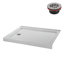 Base de douche en acrylique blanc brillant avec drain à gauche 42 po x 34 po Streamline