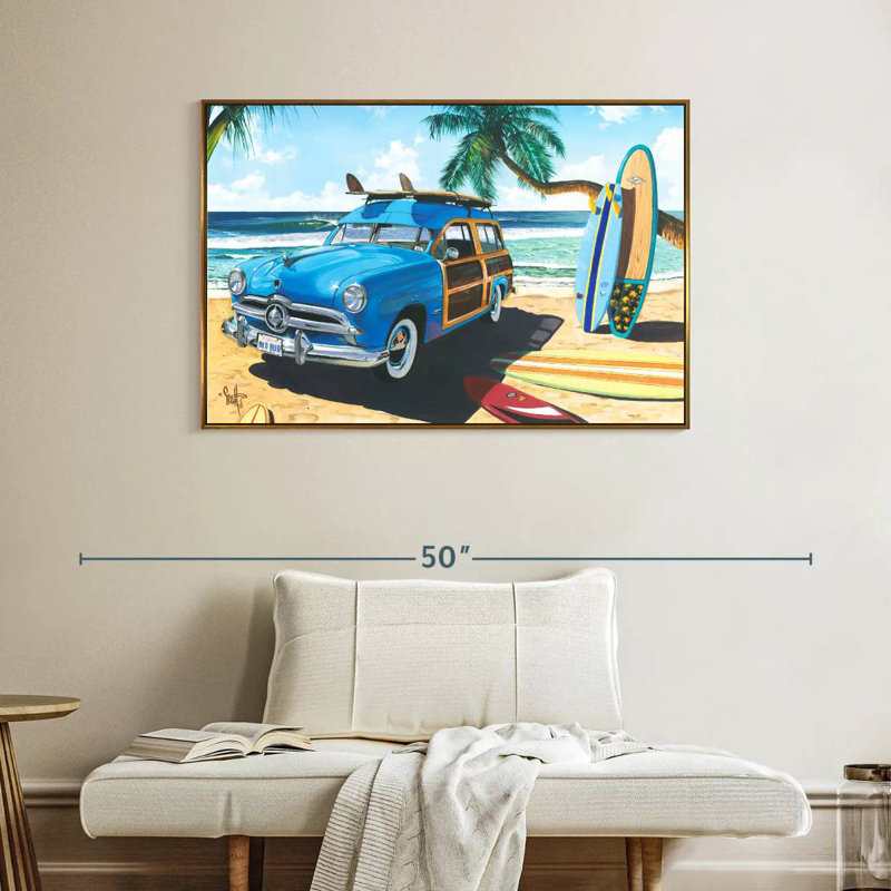 Amis tropicaux tropicaux, Cadre flottant doré, 40 po x 27 po