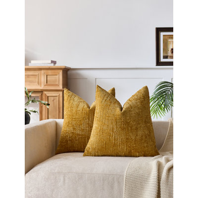 Housses de coussin en chenille texturée