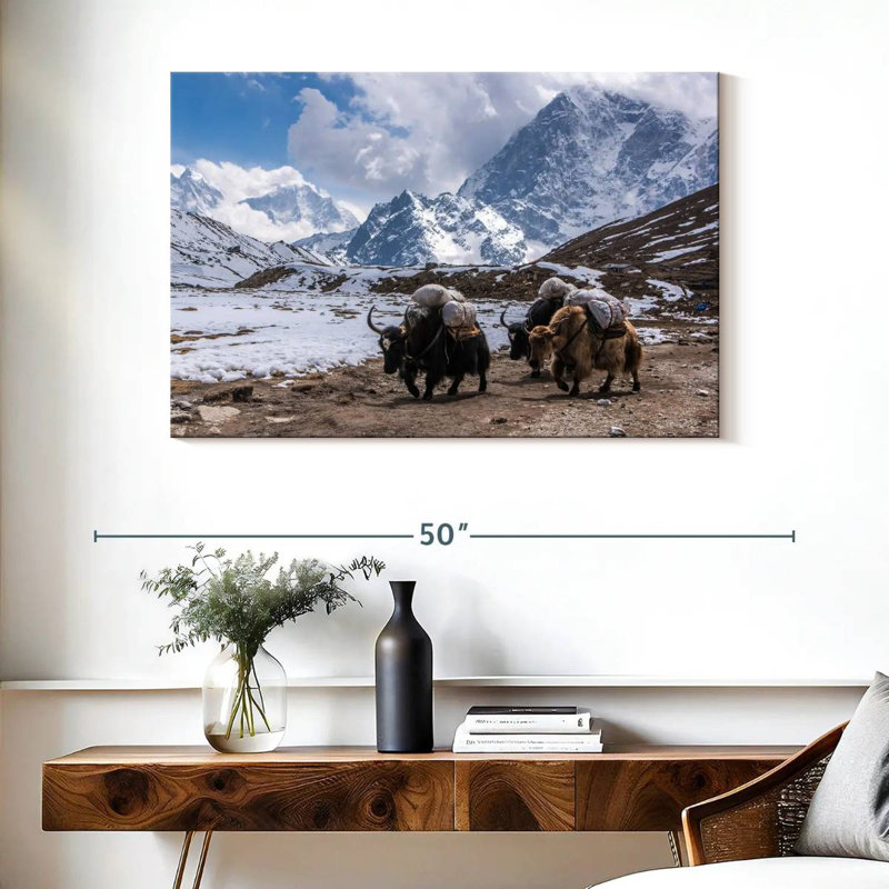 Alvord Mount Everest Yaks, 26" H x 39" W