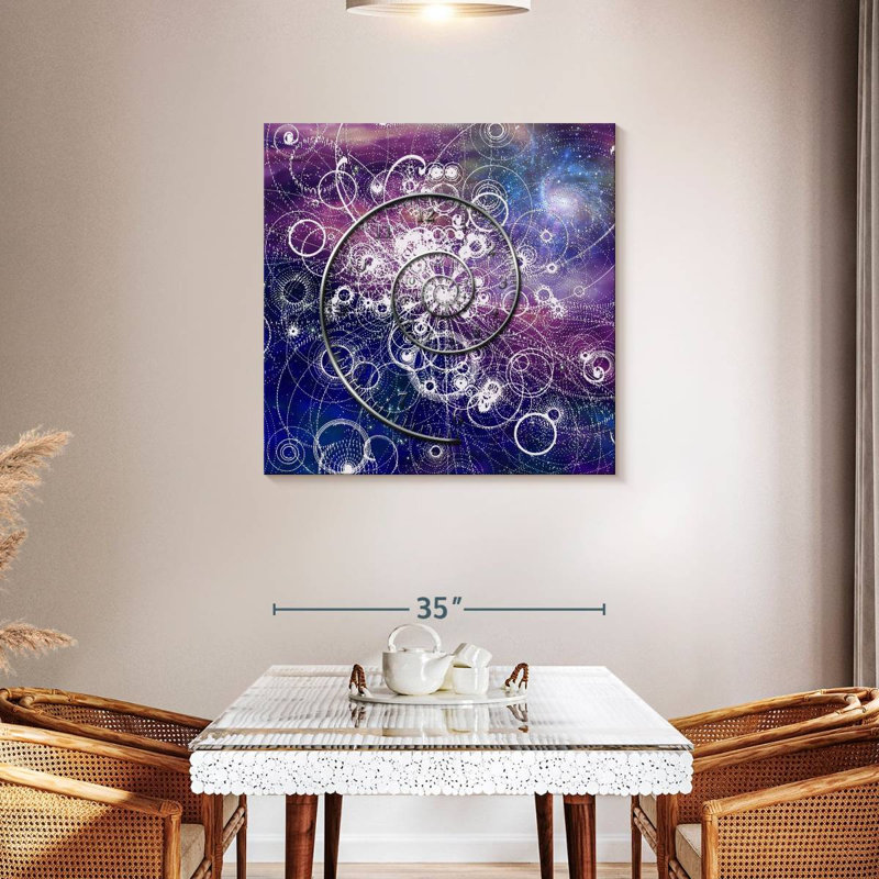 Spirale cosmique abstraite, H 36 po x l 36 po