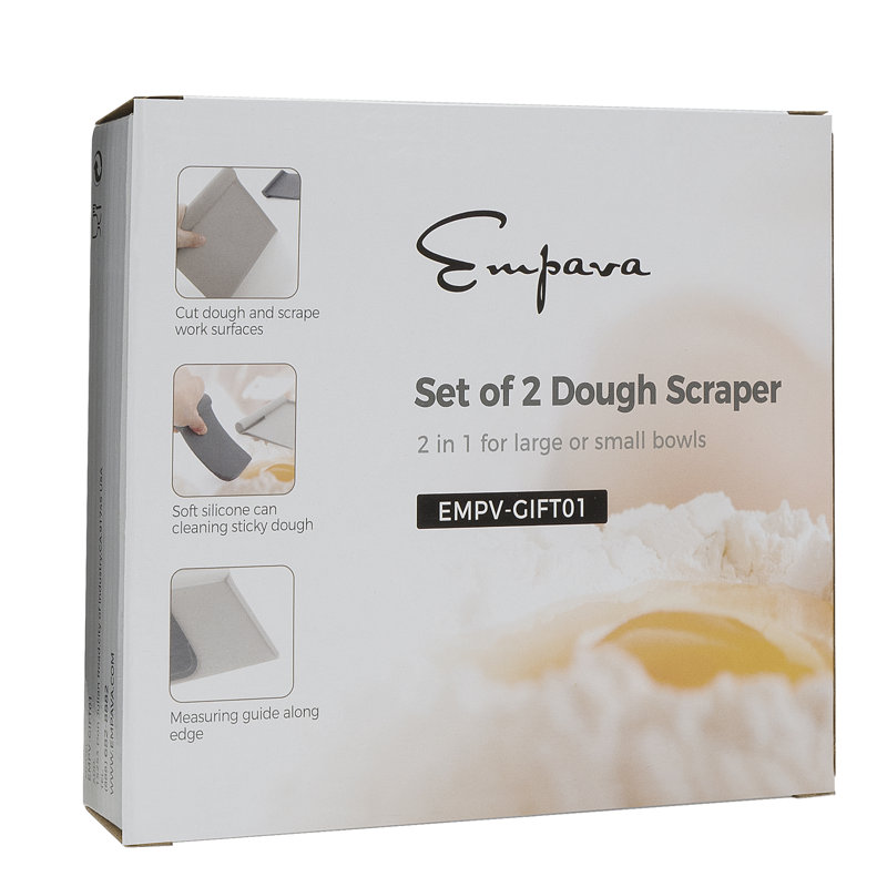 Empava 2 Piece Non-Stick Multi-purpose Bench Scraper Set