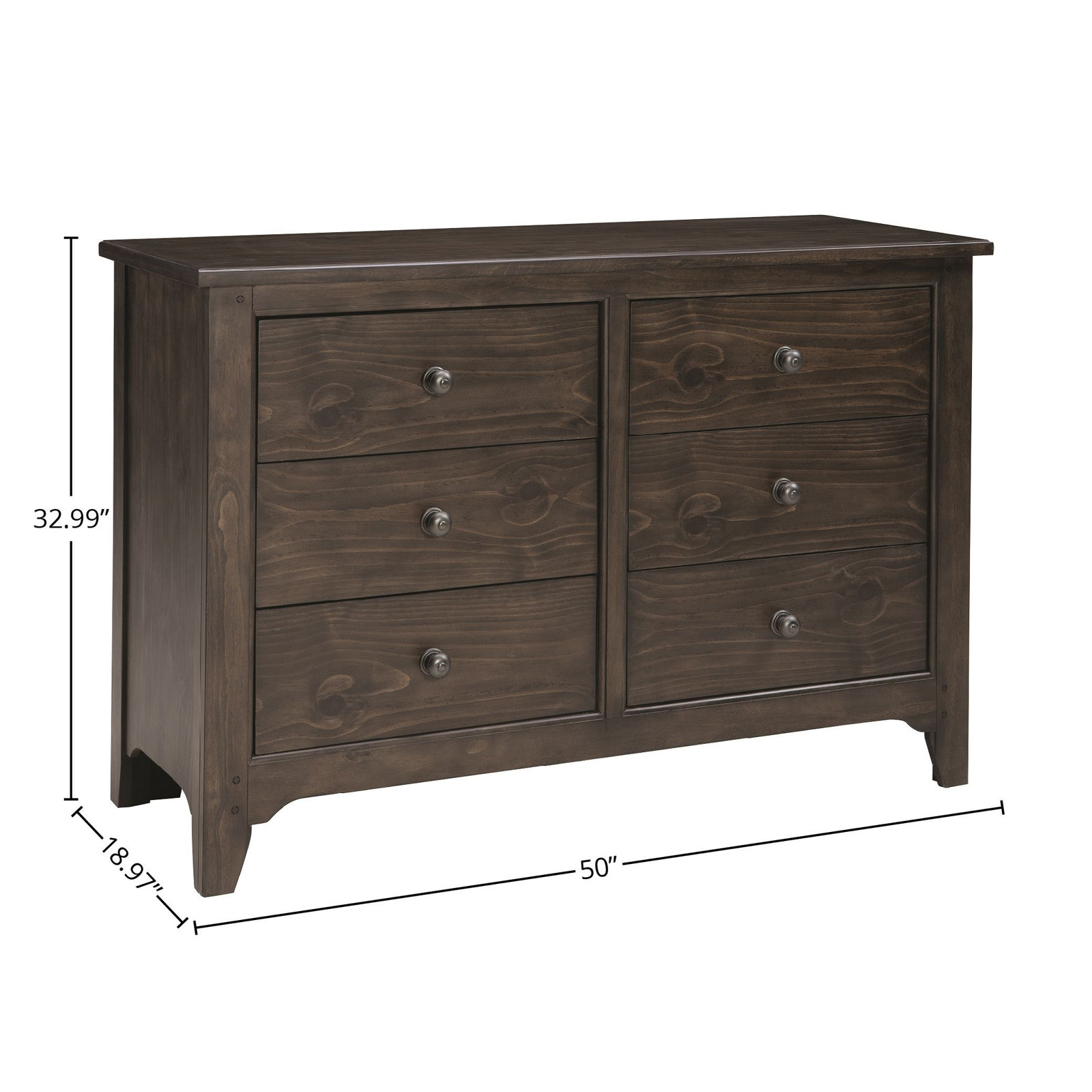 Mabank Kids Dresser, River Rock Brown