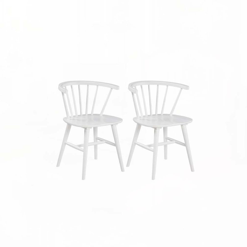 Dining Chair Set with Arm,Wood Legs