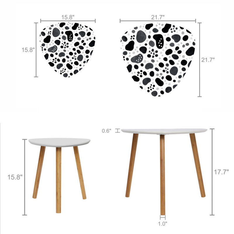Ensemble de 2 tables basses gigognes Triangle