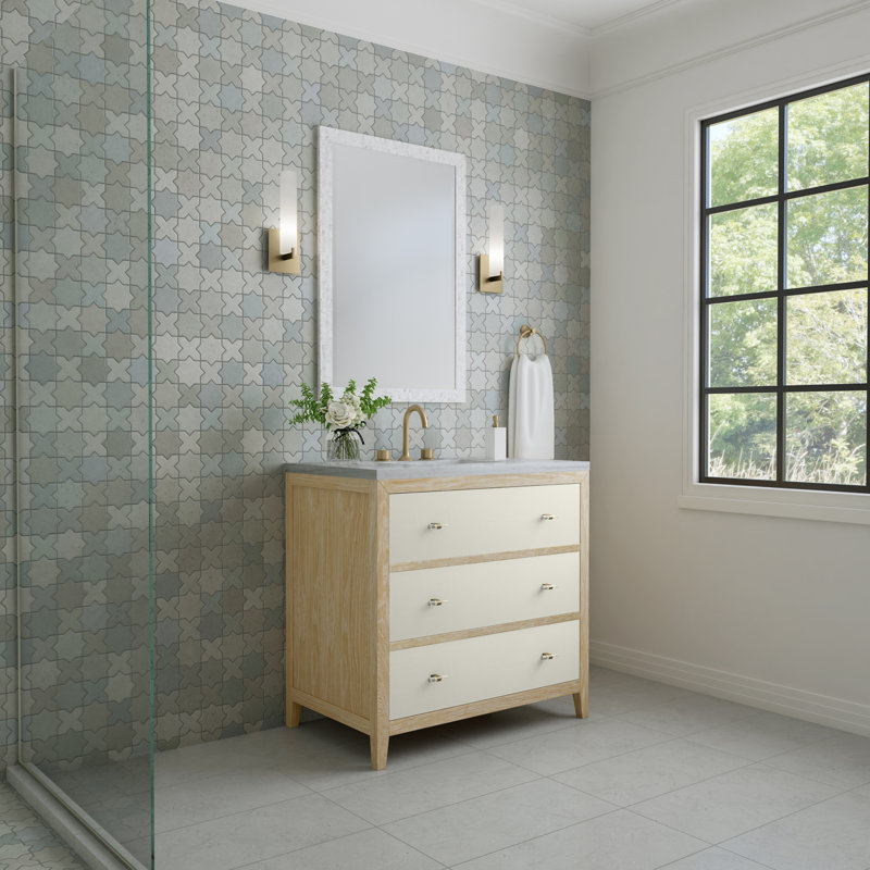 Celeste 36'' W Single Vanity, Parisian Blue, 8" Widespread