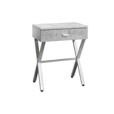 Side Table with Metal X Base Frame