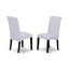 Ensemble de table de salle à manger 7 pièces composé d'une table de cuisine rectangulaire avec feuille papillon et 6 chaises de salle à manger Parson en tissu gris, noir-655292492-655292490-655292489
