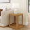 Table d'appoint moderne carrée arrondie avec tablette (20 po x 20 po / 510 mm x 510 mm)
