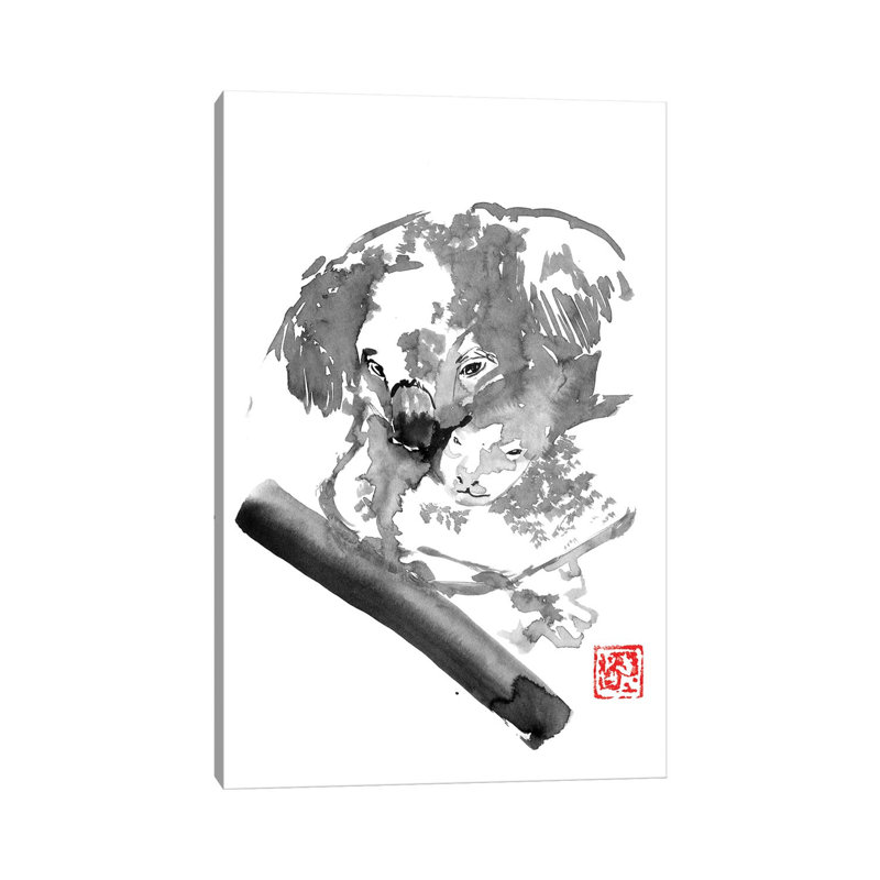 Koala IV by Péchane - Painting on Canvas, Wrapped Canvas, 66.04 cm H x 45.72 cm W x 1.91 cm D