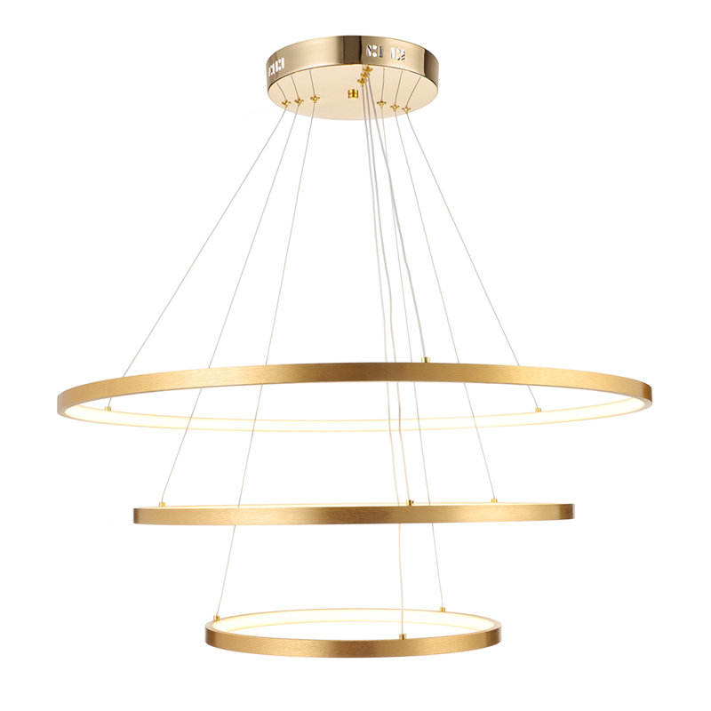 Warsame 3 - Light Gold LED Cluster Pendant, White