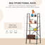 Devrek 145 cm H x 60 cm W Steel Ladder Bookcase-73492060