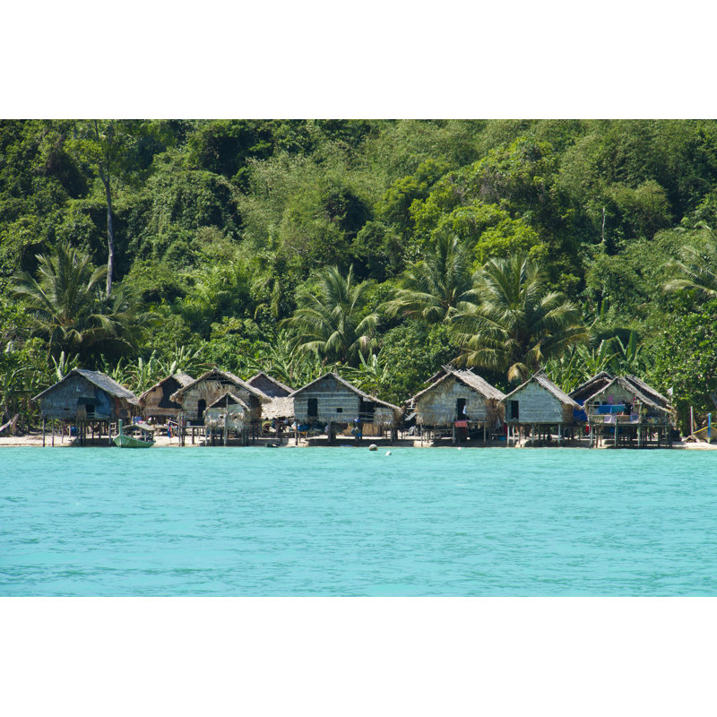 Granado Houses On Stilts - Wrapped Canvas Print, 30cm H x 46cm W x 3.8cm D