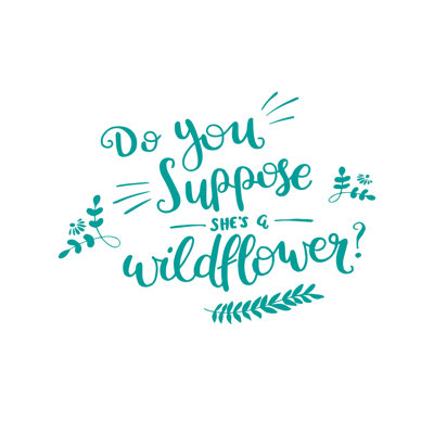 Adhésif décoratif «Do you Suppose She is a Wildflower» Alice au pays des merveilles