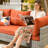 High Density Pe Cane Outdoor Sofa With Stove And Swivel Chair-533559669