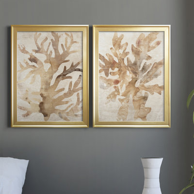 " Parchment Coral III " 2 - Pieces